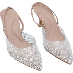 Women's I.N.C. Geosepa Pearl Halter Slingback Pumps Bling US 10